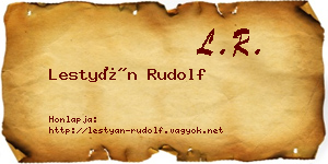 Lestyán Rudolf névjegykártya